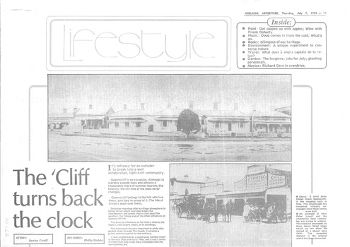 News articles from various newspapers re Queenscliffe.