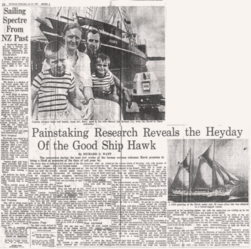 NZ Herald Wed Jan 21 1979 article re the HAWK history & restoration intentions.