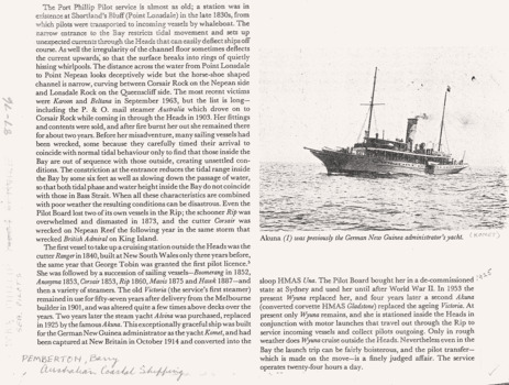 Extract article re the AKUNA, previously KOMET, pilot boat.