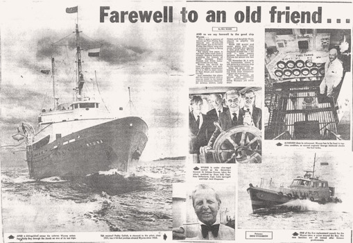 Probable Melbourne newspaper article & photos of WYUNA's retirement from pilot service.