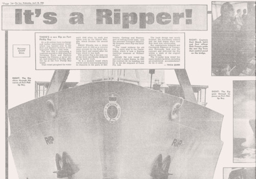 Part of 2 page article in the Sun 18/04/1984 re P&H maintenance ship, top LHS.