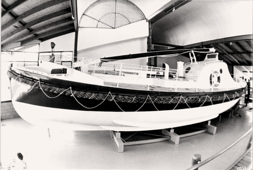 Lifeboat front end inside Queenscliffe Maritime Centre 1987
