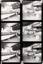 6 shot b&w negative proof sheet QMC interior & lifeboat, c1987.