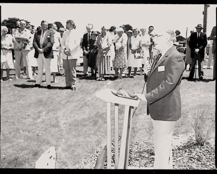 QMC's President Mr Kenny Hudson at the Opening Ceremony 1986
