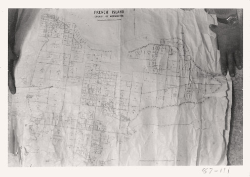 B&W photo of French Island map, 2 of 2