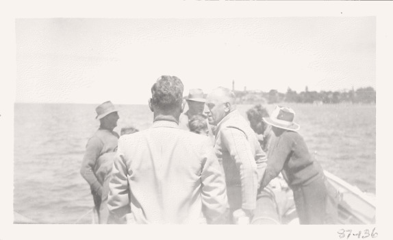 Dick Lee onboard QUEENSCLIFFE with some crew.
