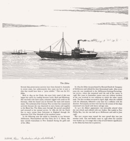 Article & etching from Mr A Slevin's book, focussed upon the SS ADINA.