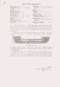 The School Paper article 01 Feb 1922 re Lifeboats at Queenscliffe.