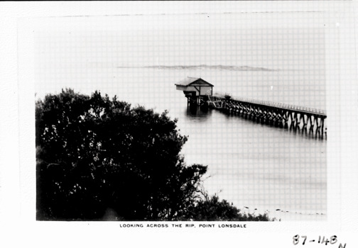 View across the Rip via Pt Lonsdale pier from the hill behind.