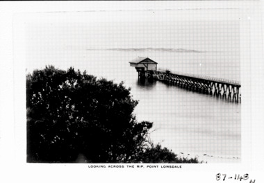 View across the Rip via Pt Lonsdale pier from the hill behind.