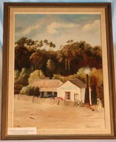 Painting - Oil painting, framed, The Luncheon Rooms at Melba Gully, 1981
