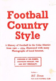 Book, The Printing Place, Football Country Style