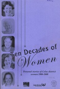 Book, Colac  Herald Press, Ten Decades of Women, 2005