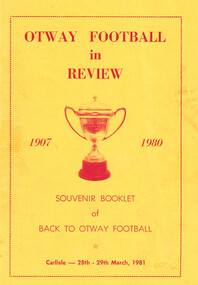 Book, Colac  Herald Press, Otway football in review, 1981