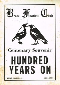 Book, Colac  Herald Press, Beeac Football Club Centenary Souvenir: Hundred Years on, 1983