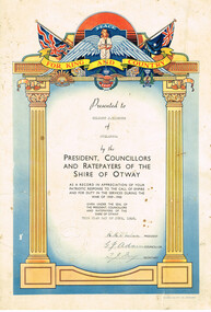 Certificate, McLaren & Co. Pty. Ltd, World War II Presentation Certificate, 21 June 1946