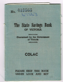 Passbook, Beech Forest Progress Association. Passbook, 1959-1981