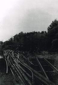 Photograph, Les Ogden, Crowes track being dismantled at ashpit, 1961, 1961