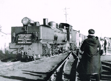 Photograph, Ray Jude, Colac: G42 about to depart with the last train, 30 June 1962