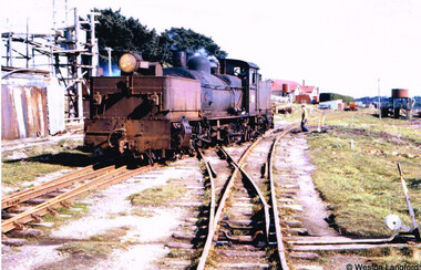 Photograph, Langford, Weston, Beech Forest: G42 traversing the scissors crossover, 1961, 9 August 1961