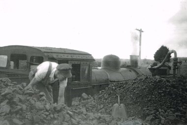 Photograph, Ray Jude, Beech Forest: Coaling up, 1962, 31 March 1962
