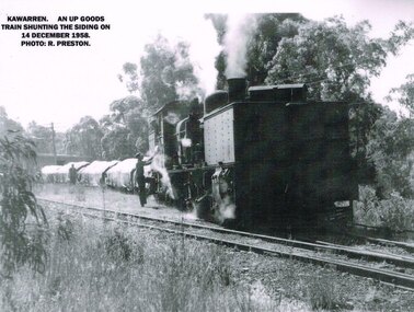 Photograph, R. Preston, Kawarren: an UP goods train, 1958, 14 December 1958