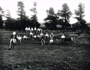Photograph, Narrow gauge construction camp near Colac, c.1900
