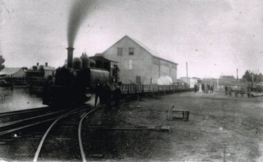 Photograph, Locomotive 8A and its mixed train at Colac Railway Station, c.1920, c.1920