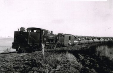 Photograph, R. Preston, Tulloh: Last NBH excursion carriage train on the line from Beech Forest, 1962, 31 March 1962