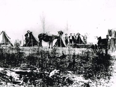 Photograph, Railway survey camp, c.1901