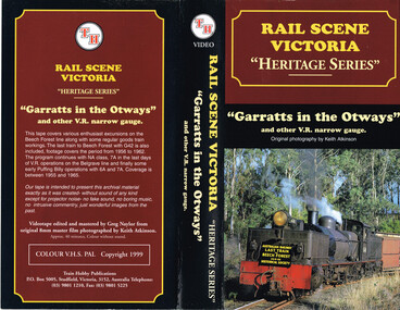 VHS Video, Train Hobby Publications, Garrats in the Otways, 1999