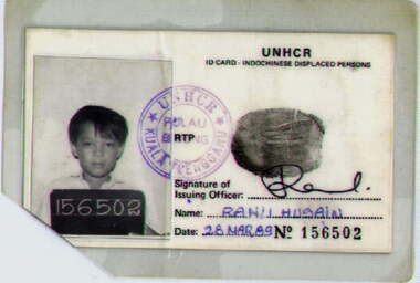 Refugee ID Card of a refugee in Bidong