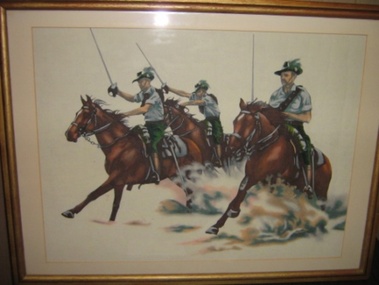 Framed watercolour painting