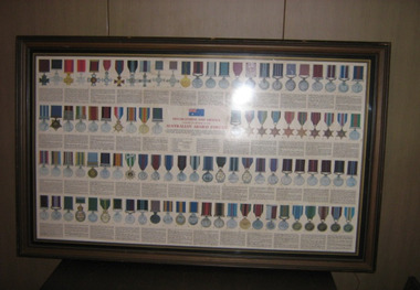 Framed print, Decorations & medals Australian Armed Forces