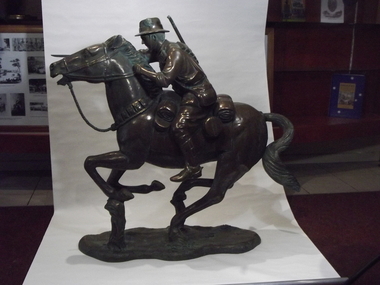 small statue, Rob Curtain, Australian Light Horse, October 2014