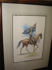 Framed print, Sgt Harry Riseborough of Gosnells