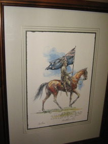 Framed print, Cpt Charles Harry Livingston DCM
