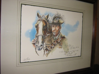 Framed print, Sgt Jack Pollock