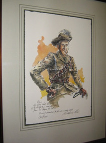 Framed print, Sgt William Viincent (Bill) Scott