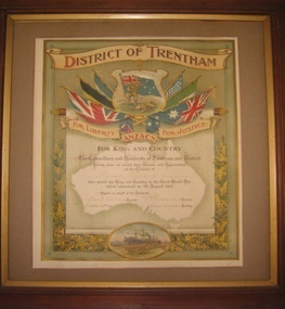 Framed certificate of service