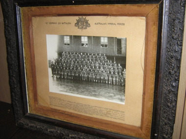 Framed photograph, “C” company 2/31 Battalion Australian Imperial Forces