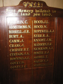Honour Board, VHLF