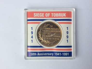 Medal, Commemorative medal Tobruk, 1991