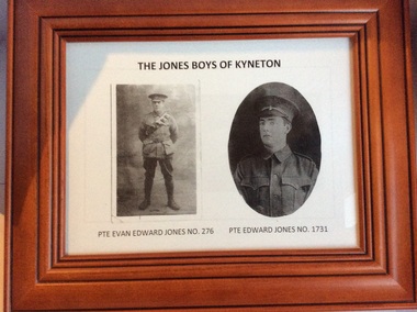 Framed photograph, Pte Evan and Pte Edward JONES