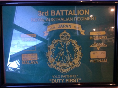 Framed print, 3rd Battalion Royal Australian  Regiment