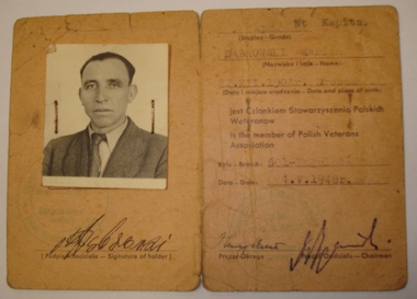 certificate, certificate of Polish Veterans Association - Ex-Soldiers Mutual Aid, No 545