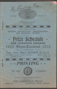 Administrative record - Prize Schedule and Awards