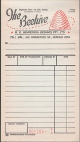 Administrative record - Receipt book