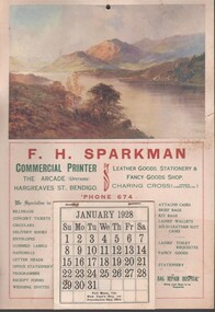 Ephemera - Calendar 1928
