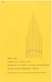 Document - Golden Square Methodist Church, 16/04/1972